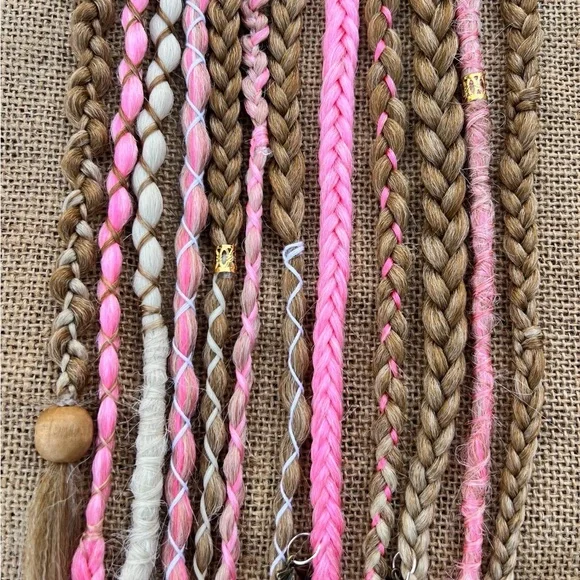 Pink and Blonde Clip In Dreadlocks NWT - Picture 3 of 5